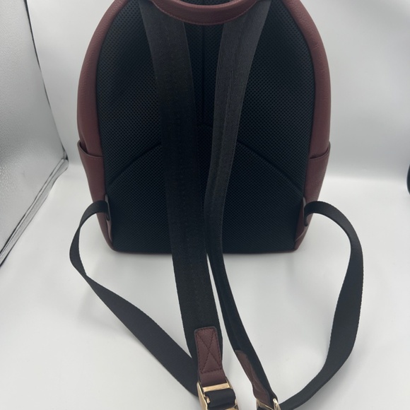 SALVATORE FERRAGAMO  Calfskin Gancio XL City Backpack Maroon/Wine color